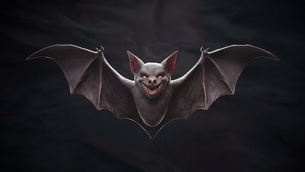 Morcego vampiro voador isolado para decoração de Halloween renderização 3D