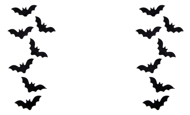 morcegos em um fundo branco conceito de halloween