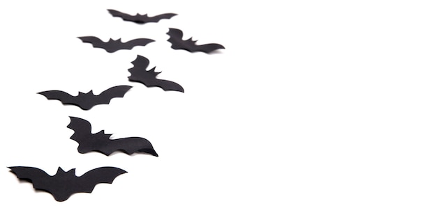 morcegos em um fundo branco conceito de halloween