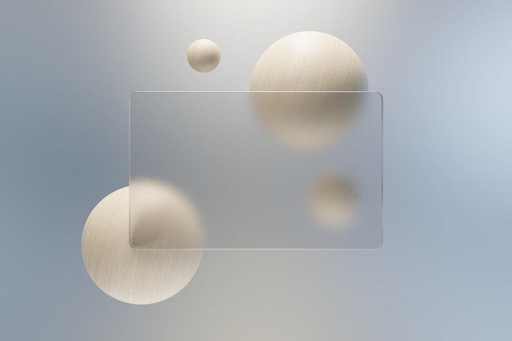 Morfismo de vidro quadrado abstrato fundo sonhador renderização em 3d
