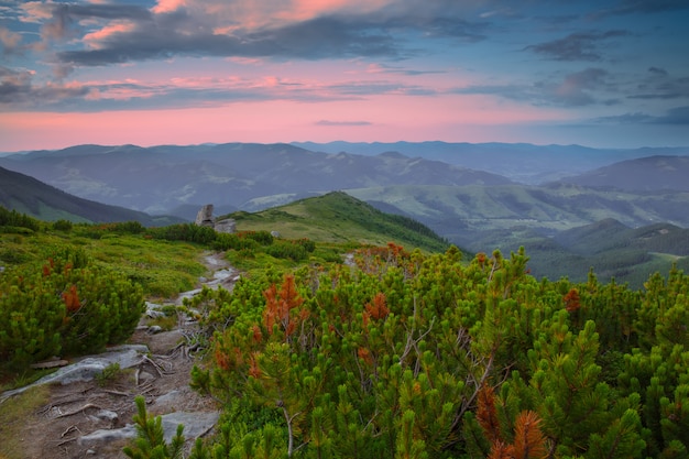 Morgen Bergplateau Landschaft