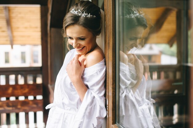 Morgen Braut vor der Hochzeit