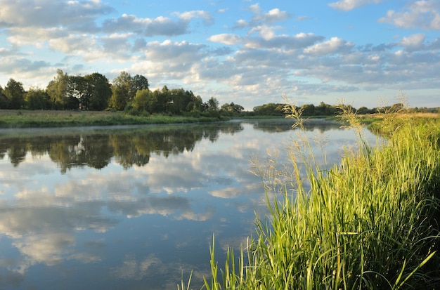 Morgendämmerung am Fluss