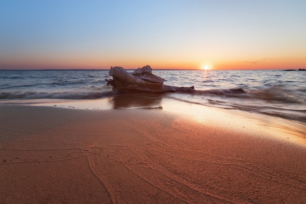 Morgendämmerung am Strand