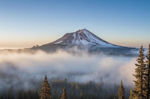 Morgennebel am Vulkan Lassen