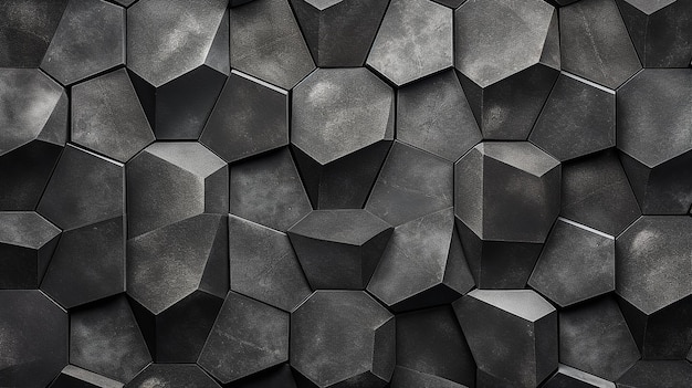 Mosaico abstracto sin costuras de piedra de hormigón antracita negra