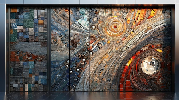 Mosaico Abstrato Porta