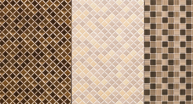 Mosaico de azulejos de cerámica de patrón geométrico abstracto
