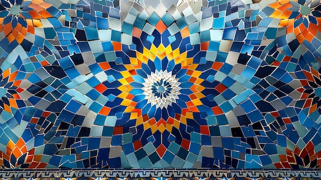 un mosaico de azulejos de la colección por persona