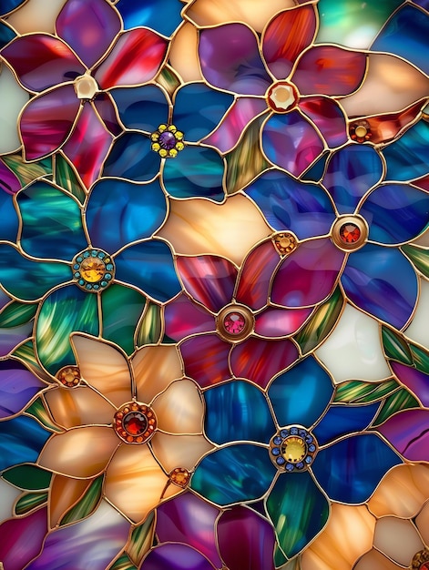 un mosaico colorido con un corazón que dice amor en él