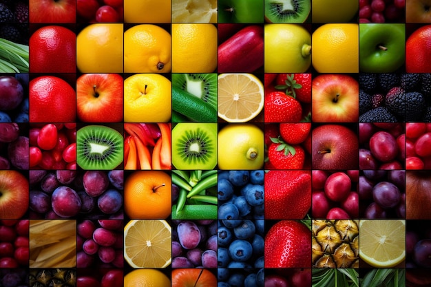 Foto mosaico de bem-estar nutriscape