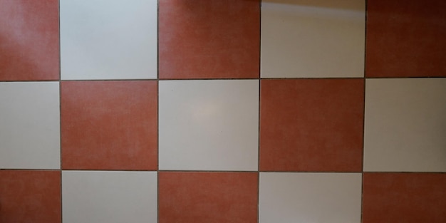 Mosaico de fundo branco piso vermelho padrão vintage