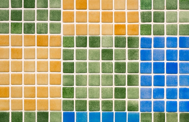 Mosaico de ladrilhos de vidro multicoloridos Padrão de blocos de fundo colorido