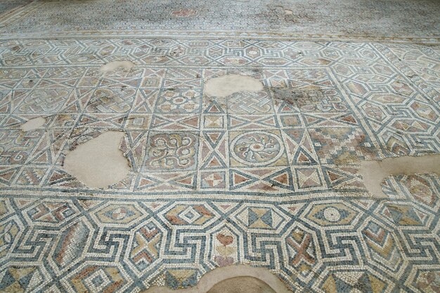 Mosaico em Laodicéia na cidade antiga de Lycus em Denizli Turkiye