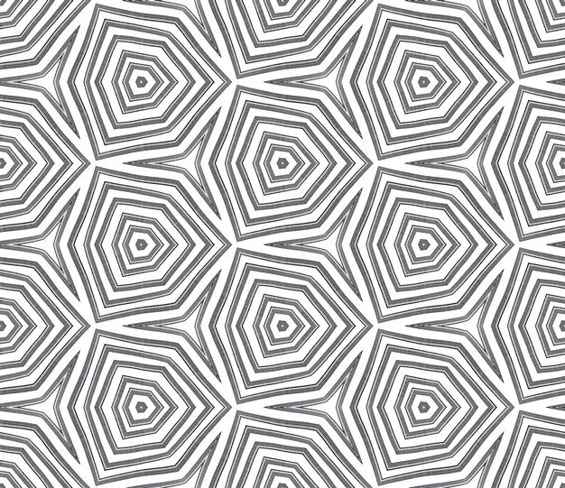 Mosaico de patrones sin fisuras. Fondo caleidoscopio simétrico negro. Diseño sin costuras de mosaico retro. Impresión brillante lista para textiles, tela para trajes de baño, papel tapiz, envoltura.