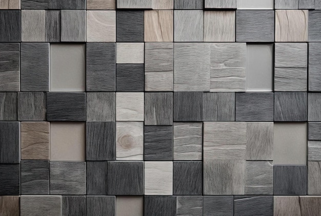 un mosaico rectangular en gris con muchos cuadrados al estilo texturizado