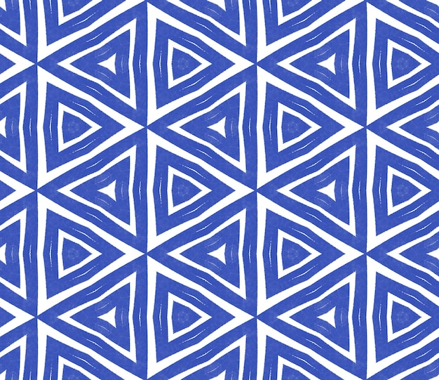 Mosaico sem costura padrão índigo simétrico
