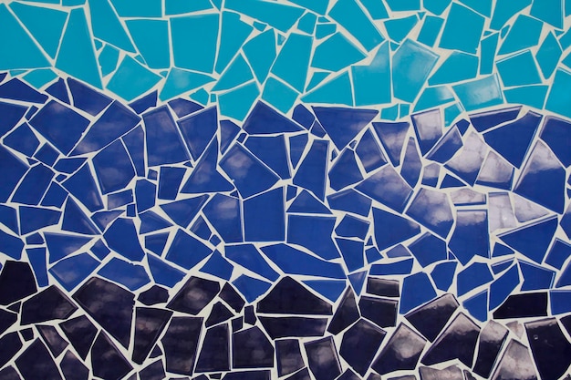 Mosaico trencadís azul