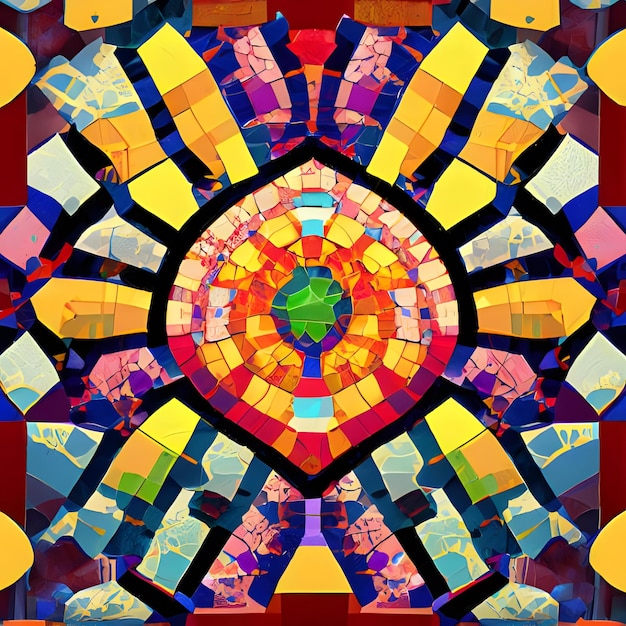 Foto mosaico vibrante