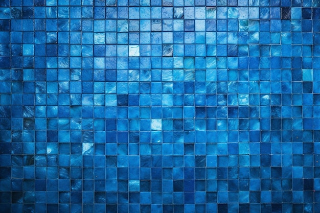 mosaicos azules que parecen vidrio.
