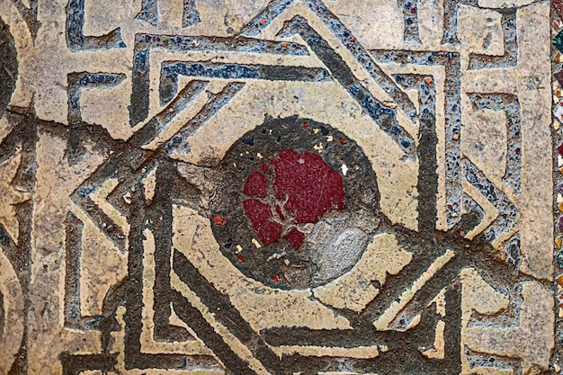 Mosaicos bizantinos no chão da igreja demre turquia de são nicolau