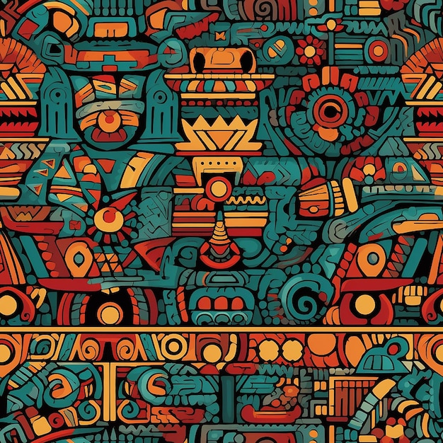 Los mosaicos de diseño inspirados en los aztecas muestran ricos motivos y colores llamativos