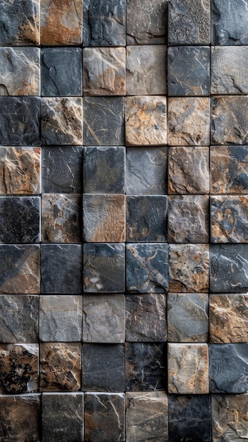 Mosaicos rectangulares pulidos de piedra natural