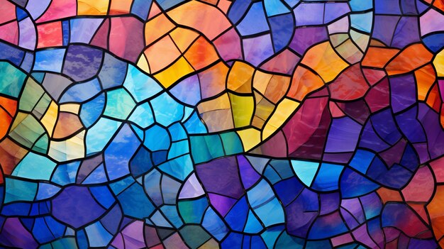 Mosaik Buntglas Abstracts Textur Hintergrund