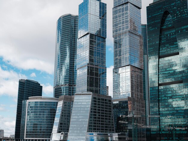 MOSCÚ RUSIA 20 de febrero de 2020 Vista de la ciudad de Moscú de los rascacielos Centro Internacional de Negocios de Moscú Rusia