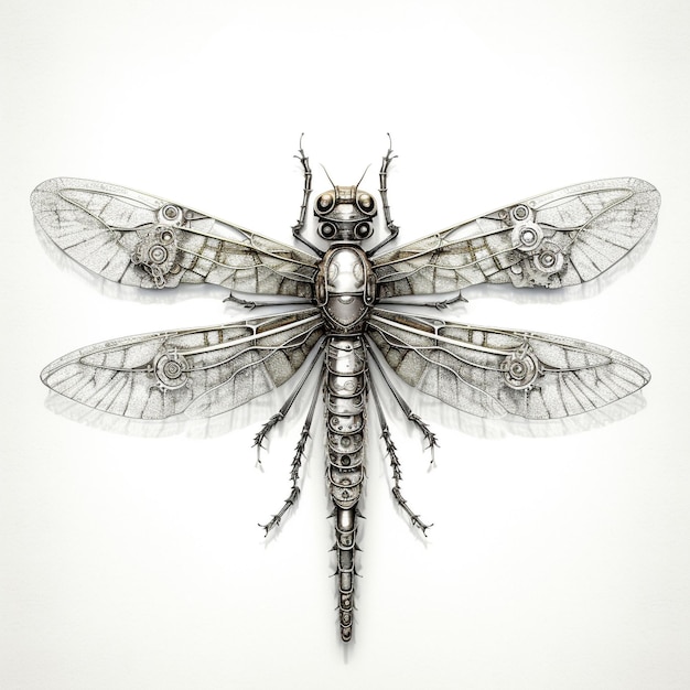 Foto mosca de dragón detallada y realista