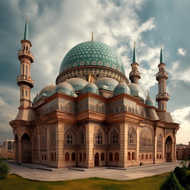 Moschee, erstaunliches Architekturdesign einer muslimischen Moschee