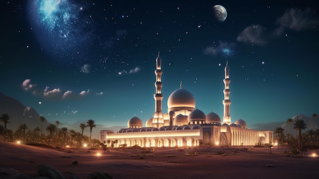 Moschee in der Wüste Generative KI
