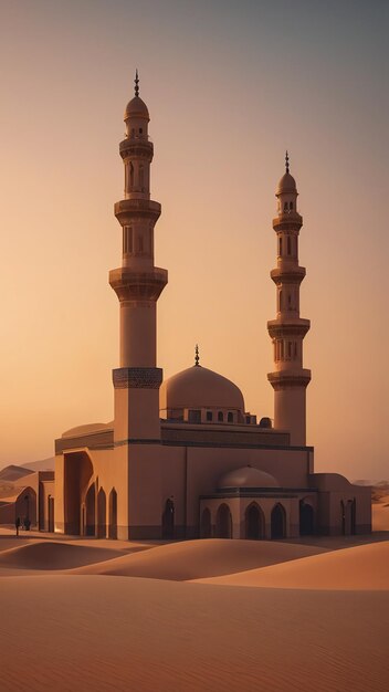Moschee inmitten einer ästhetischen Wüste