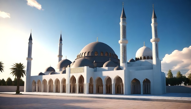 Foto moschee mit himmel