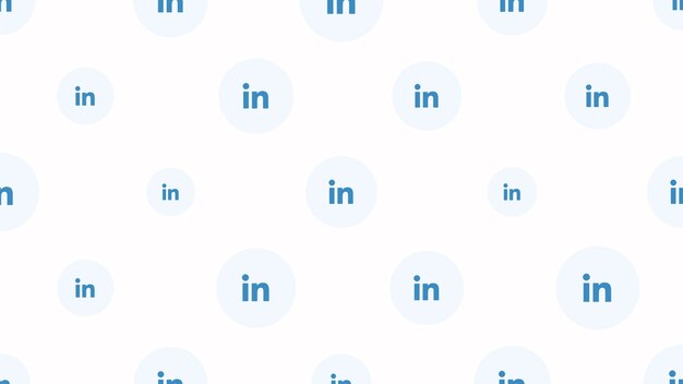 Foto moscú, rusia - 9 de diciembre de 2019: iconos de la red social linkedin sobre fondo simple. estilo dinámico elegante y de lujo para plantilla empresarial, corporativa y social.