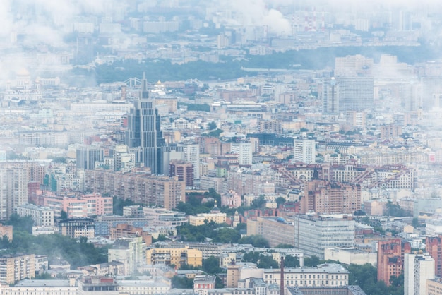 Moscú, Rusia. Vista desde una altura de la ciudad de Moscú.