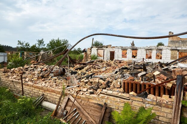 Moshchun Ucrania 25 de agosto de 2022 Durante más de un mes hubo batallas entre las fuerzas de ocupación ucranianas y rusas en las cercanías del pueblo de Moshun en la región de Kiev