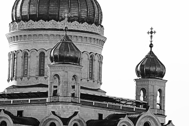 Moskauer Domkirche / Orthodoxie-Architektur, Domkuppeln in Moskau, Russland-Orthodoxie-Christentum, Glaubenskonzept