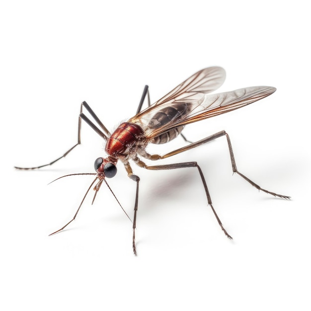 Un mosquito aedes aegypti en zancos