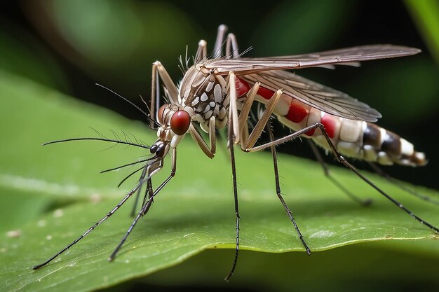 Mosquito de perto na natureza