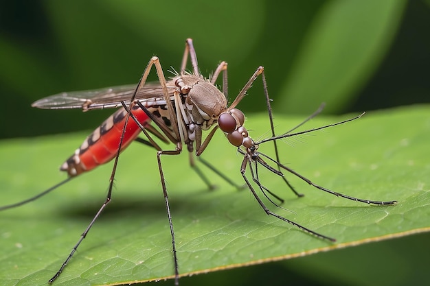 Mosquito de perto na natureza