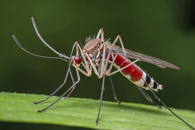 Mosquito de perto na natureza