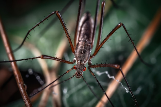 Mosquito insecto closeup macro generativo ai