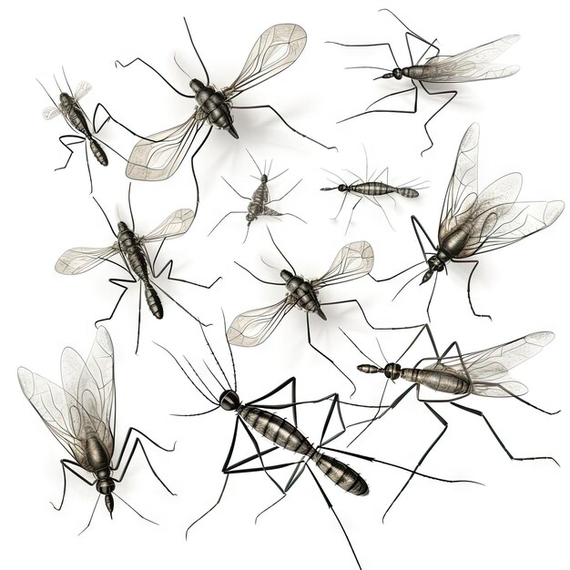 Mosquitos em close-up