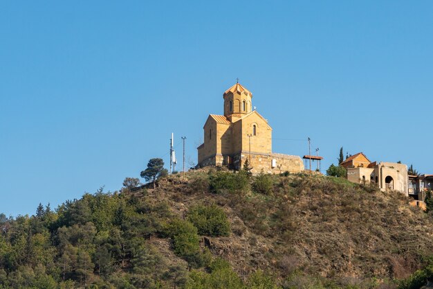 Mosteiro da Transfiguração de Tabor em Tbilisi, vista da colina Narikhala