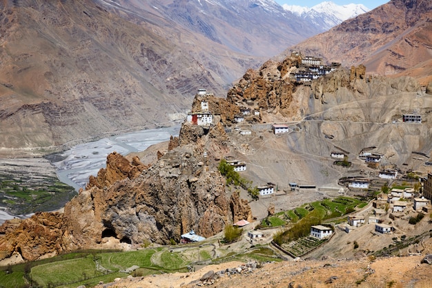 Mosteiro de Dhankar Gompa no Himalaia