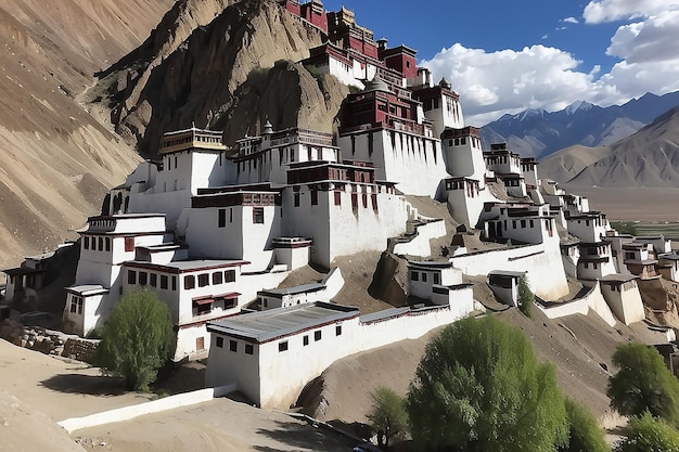 Mosteiro de Thiksey thiksey gompa leh ladakh Jammu e Caxemira Índia