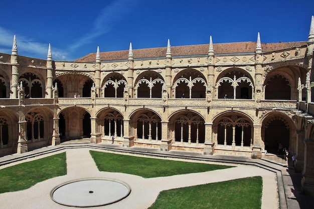 Mosteiro dos Jerónimos na cidade de Belém, Lisboa, Portugal