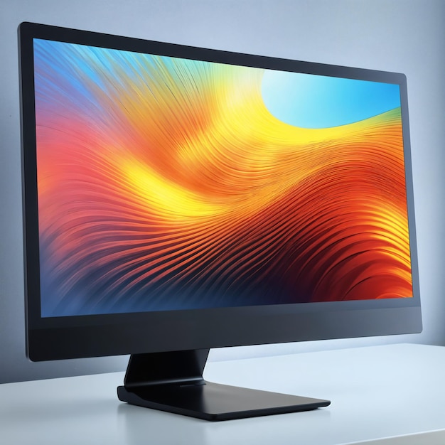 Mostrador de monitoreo de computadora negro moderno
