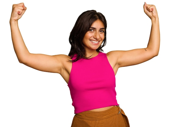 Foto mostrando o gesto de força com os braços símbolo do poder feminino